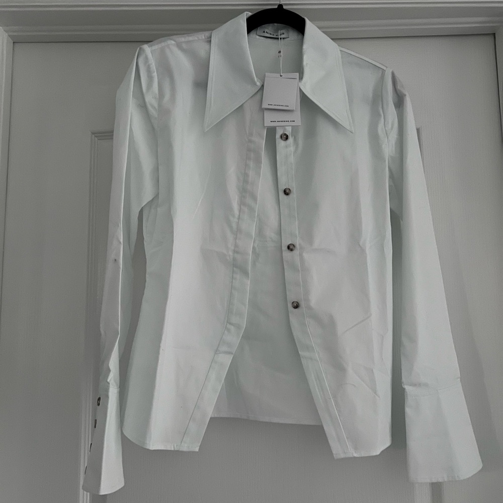 NWT Anine Bing Tiffany Button Down White Shirt